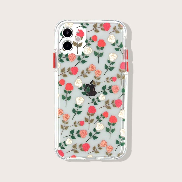 

Чехол для iPhone с цветочным принтом, Многоцветный
