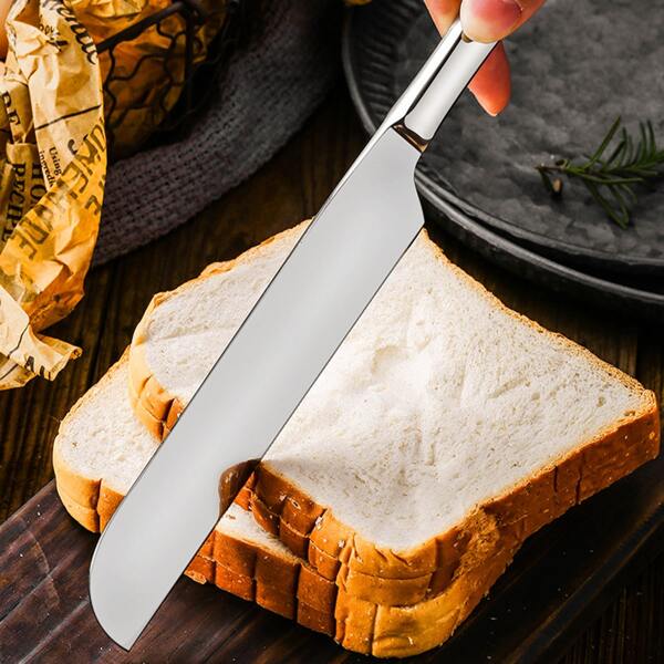 

1pc Stainless Steel Bread Knife, Silver