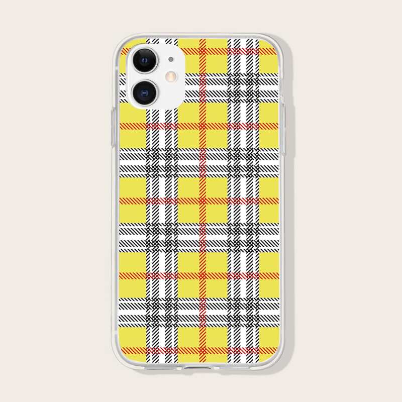 

Plaid iPhone Case, Yellow