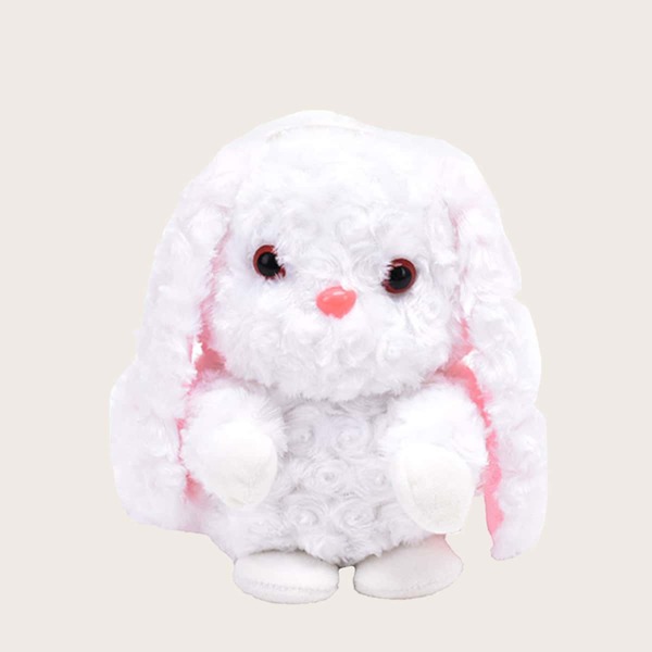 

Girls Cartoon Design Fluffy Crossbody Bag, White