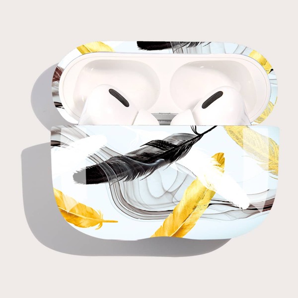 

Feather Print AirPods Case, Multicolor