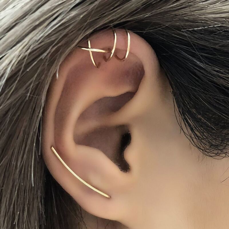 

3pcs Geo Design Earrings, Gold