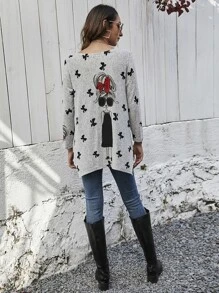 Mulvari 人像圖案長款T恤 - 彩色 - 查看 2