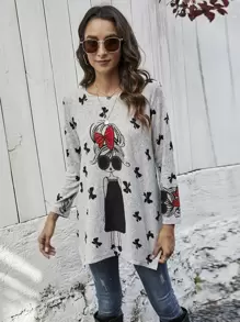 Mulvari 人像圖案長款T恤 - 彩色 - 查看 3