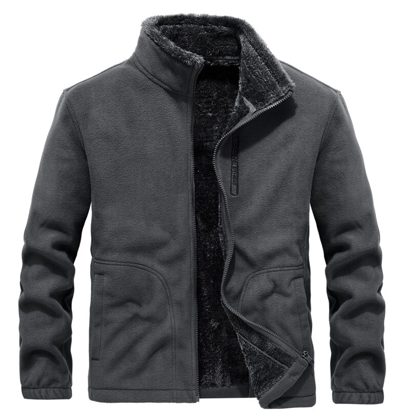 

Guys Flannel Lined Fleece Jacket, Dark grey