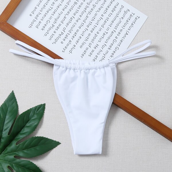 

Plain Thong Bikini Panty, White