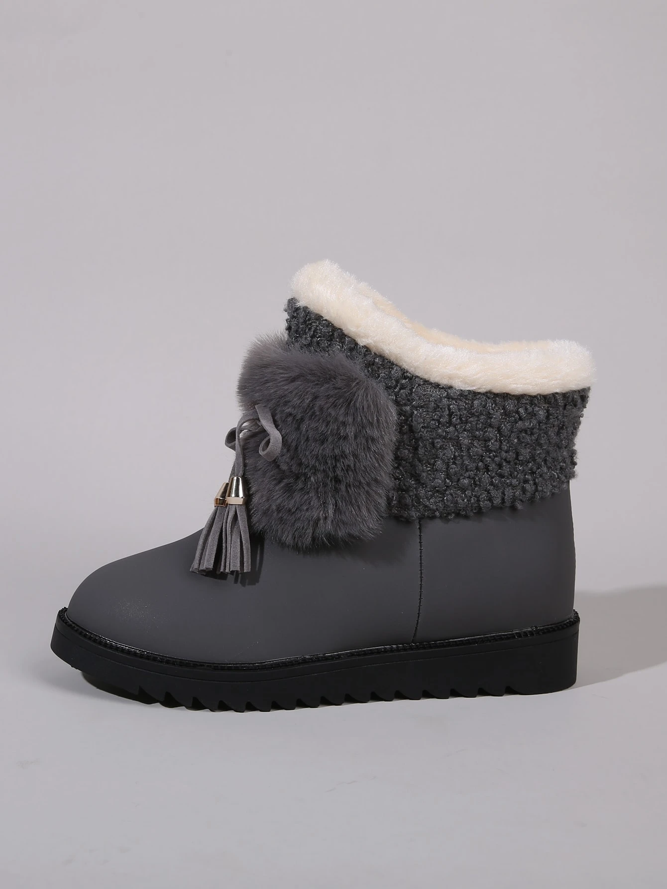 fluffy ankle boots