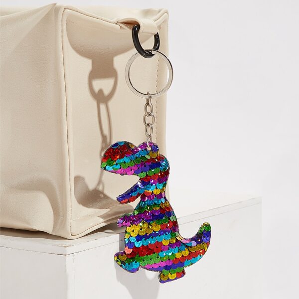 

Christmas Dinosaur Shaped Sequin Bag Charm, Multicolor