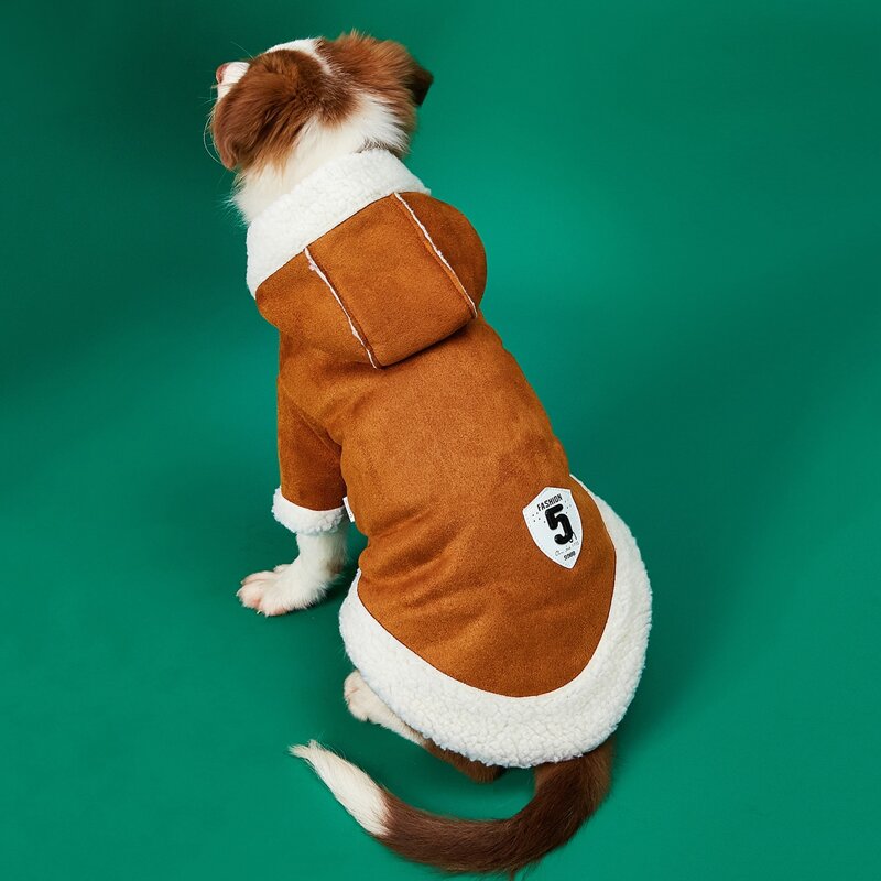 

Hooded Dog Coat, Brown