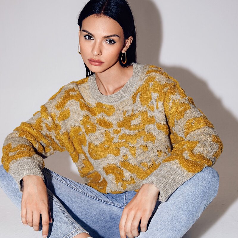 

Drop Shoulder Sweater, Multicolor