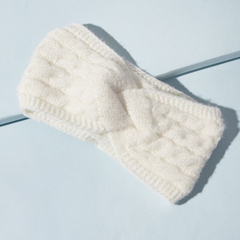 

Solid Twist Headband, White
