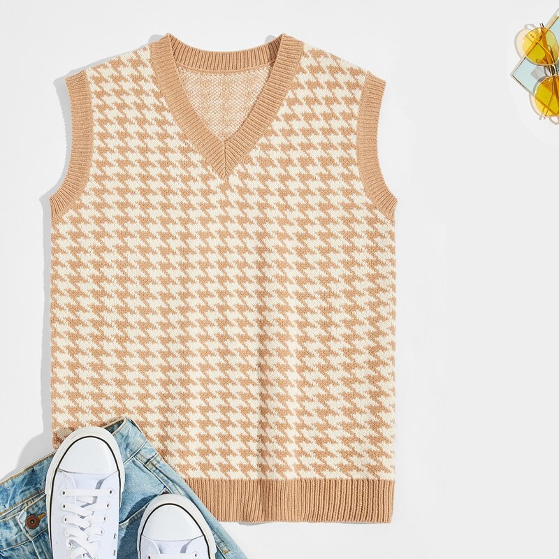 

Guys Houndstooth Sweater Vest, Multicolor
