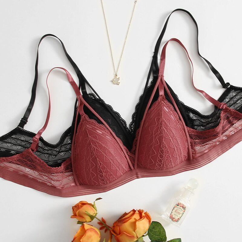 

2pack Lace Bra Set, Multicolor