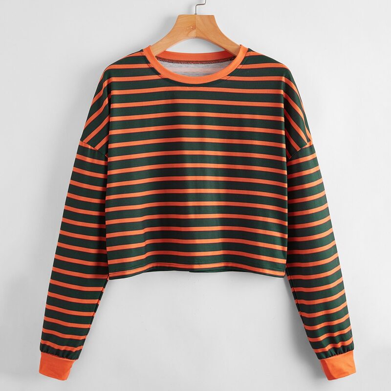 

Striped Drop Shoulder Tee, Multicolor
