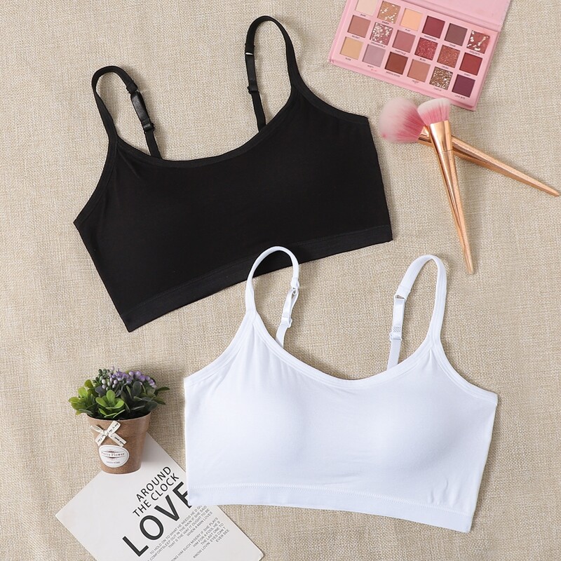 

2pack Simple Bra Set, Black and white