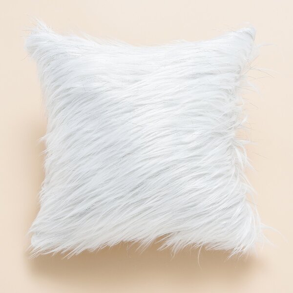 

Faux Fur Cushion Cover Without Filler, White