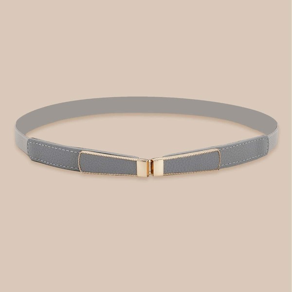 

Metal Buckle Elastic Belt, Grey