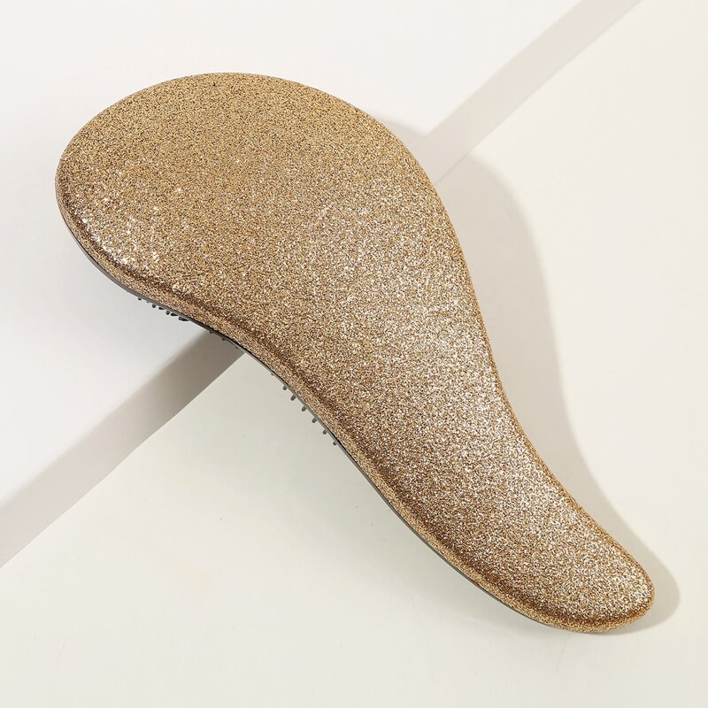 1pc Glitter Hair Comb, Champagne