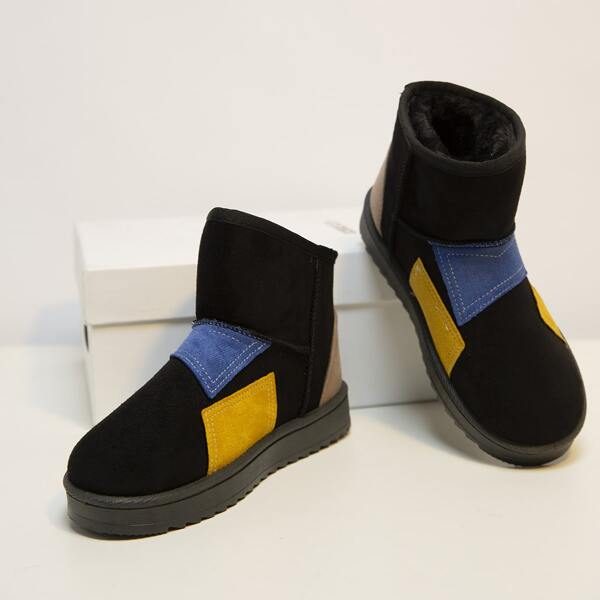

Colorblock Wide Fit Boots, Black