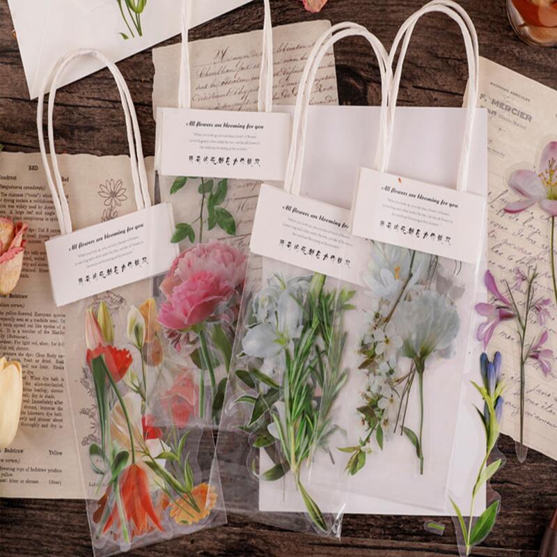 

10pcs Random Floral Sticker, Multicolor