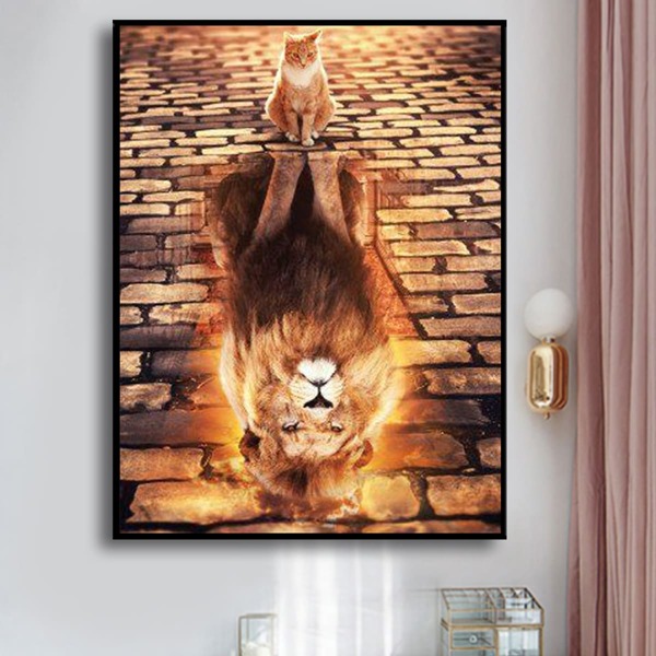 

Animal Print DIY Diamond Painting Without Frame, Multicolor