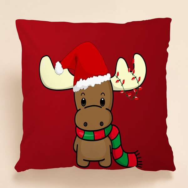 

Cartoon Graphic Cushion Cover Without Filler, Multicolor