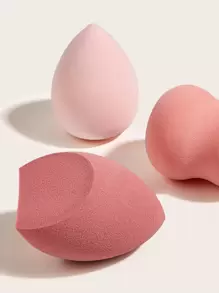 3pcs-Pink Series Makeup Sponge Case Blender Beauty Foundation Holder Blending Sponge Egg Set Makeup Sponge Wet And Dry Storage Box Egg Sponge Organizer Stocking Gift For Women - Pink - View 3