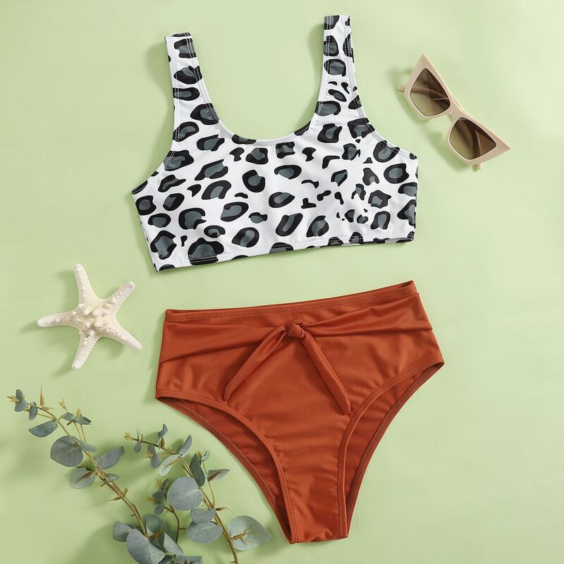 

Allover Print High Waist Bikini Swimsuit, Multicolor
