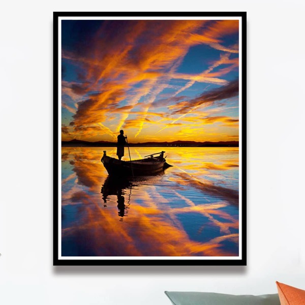 

Dusk Pattern DIY Diamond Painting Without Frame, Multicolor