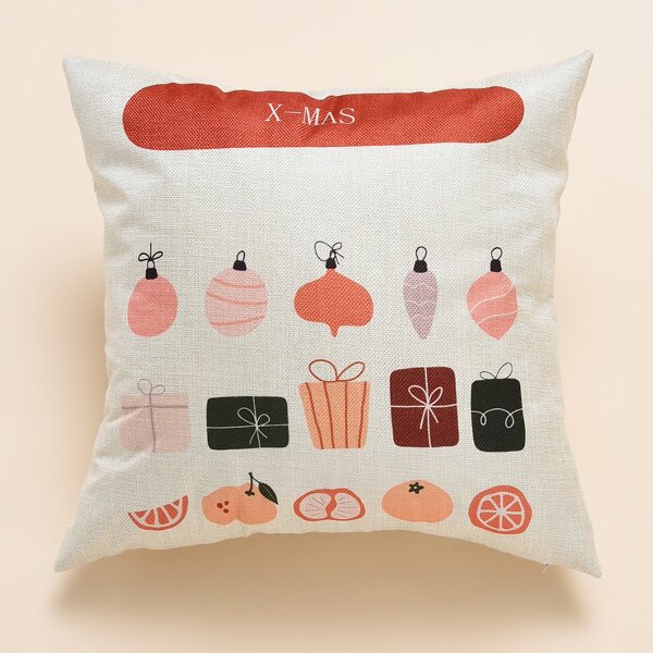 

Christmas Pattern Cushion Cover Without Filler, Multicolor