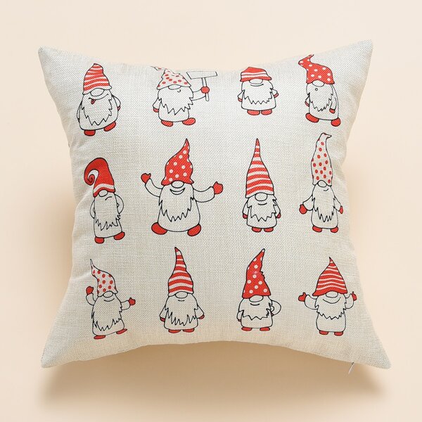 

Christmas Cartoon Graphic Cushion Cover Without Filler, Multicolor