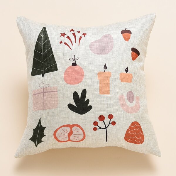 

Christmas Pattern Cushion Cover Without Filler, Multicolor
