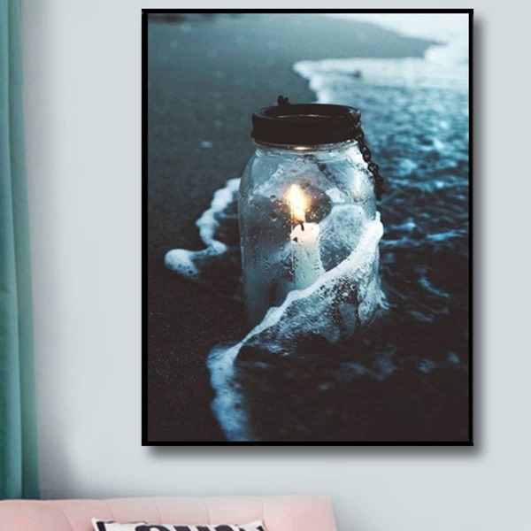 

DIY алмазная картина с морским принтом без рамки, Многоцветный