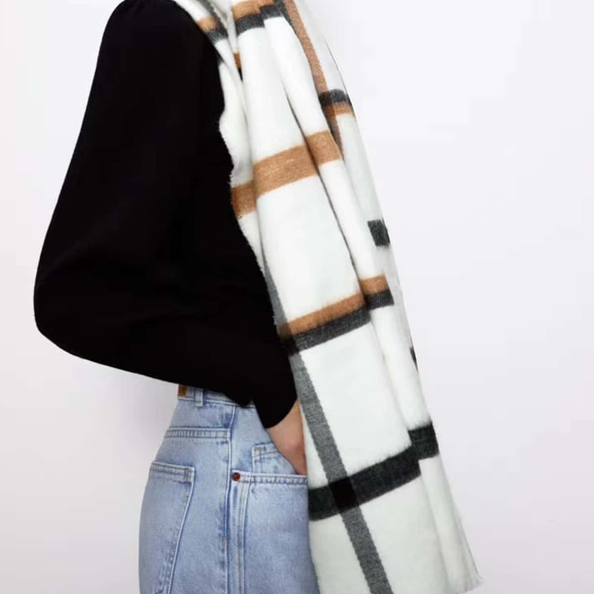 

Plaid Blanket Scarf, Multicolor