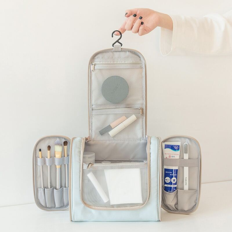 1pc Large Travel Toiletries Bag, Baby blue