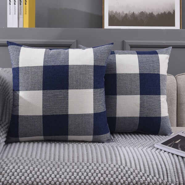 

Plaid Pattern Cushion Cover Without Filler, Multicolor