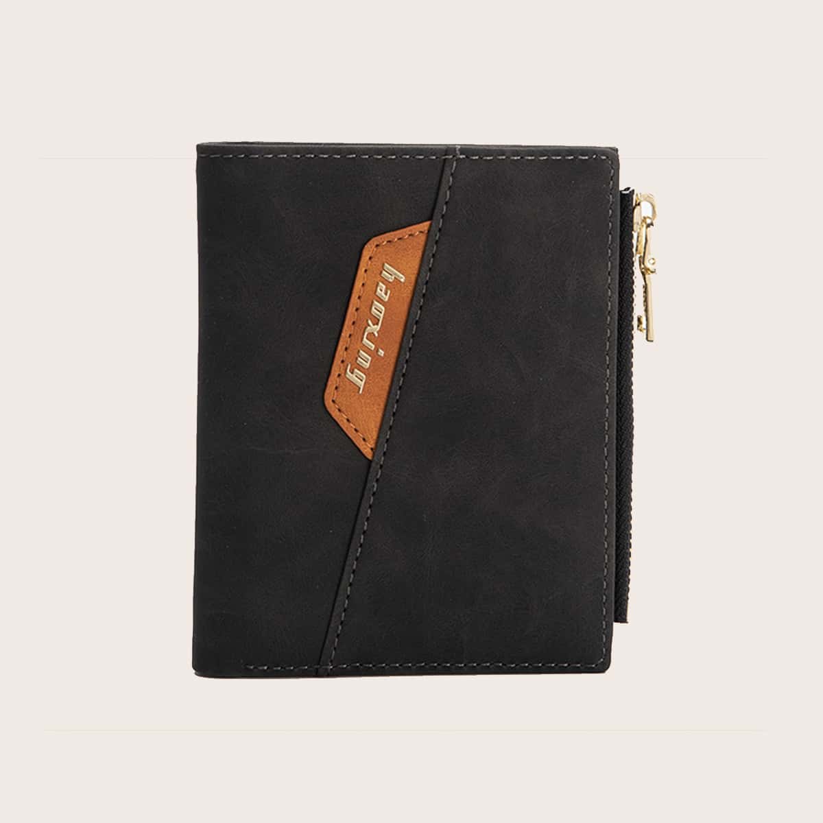 

Letter Zip Purse, Black