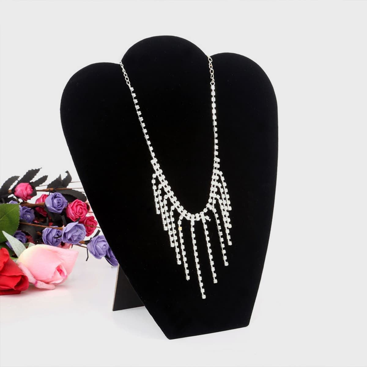 

1pc Necklace Storage Rack, Black