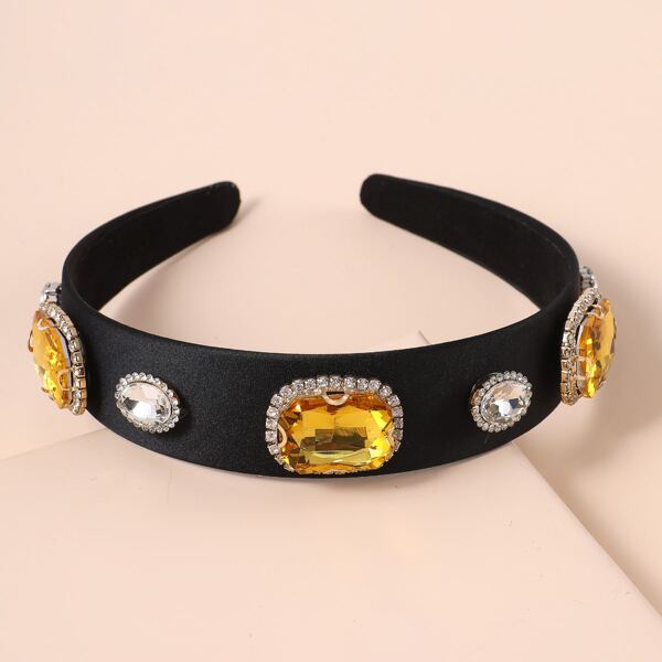 

Gemstone Decor Hair Hoop, Black