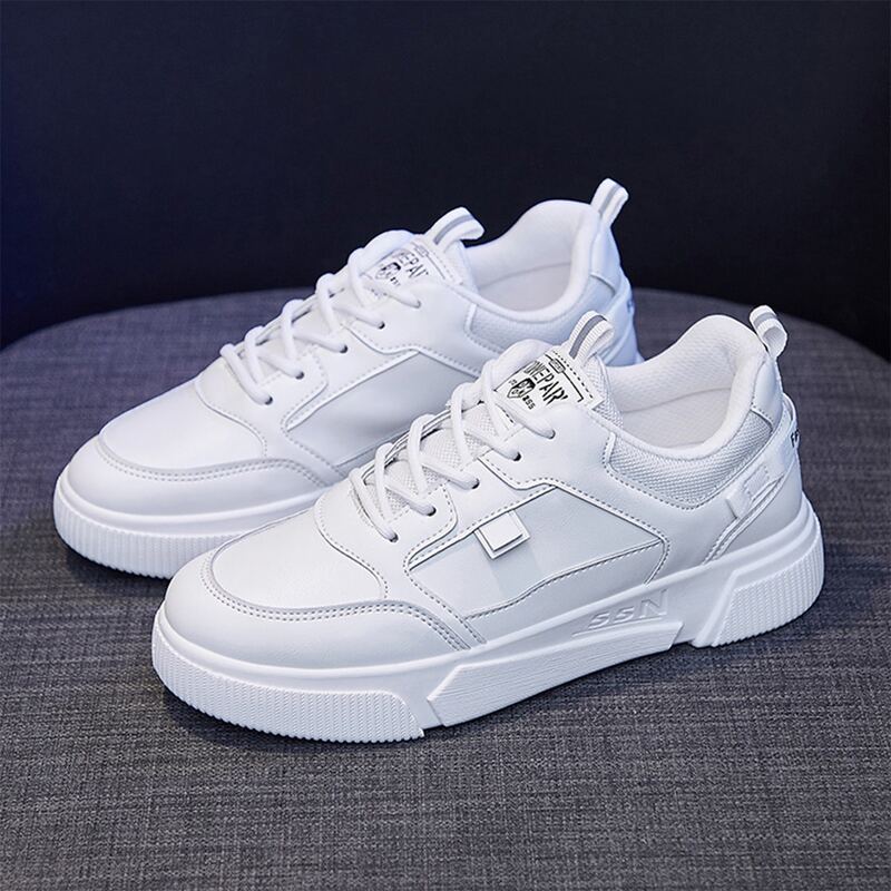 

Minimalist Lace Up Front Sneakers, White