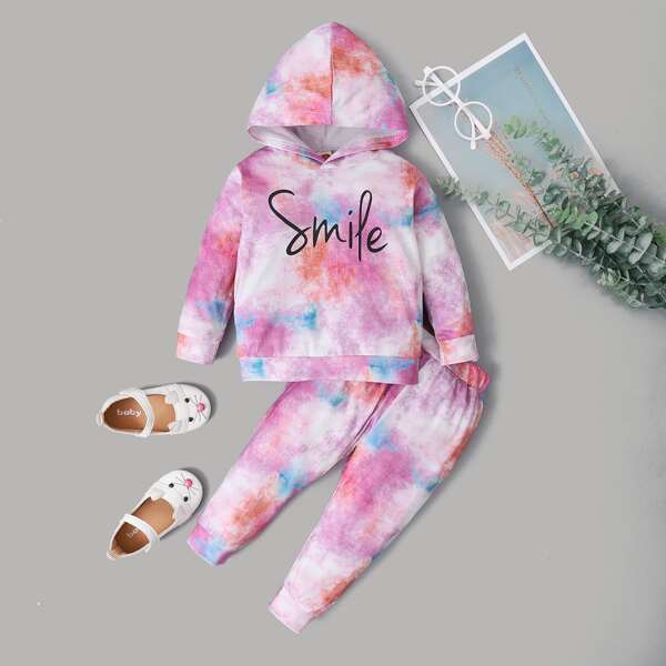 

Baby Girl Tie Dye Hoodie & Sweatpants, Multicolor