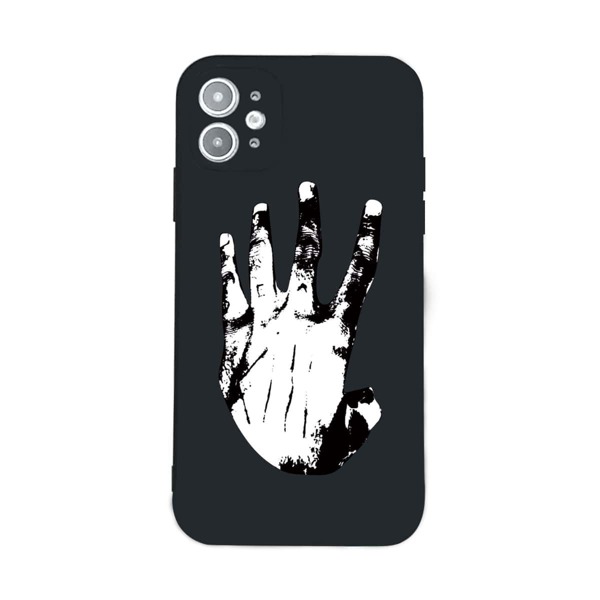 

Hand Print iPhone Case, Black and white