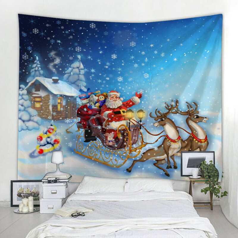 

Christmas Santa Claus Tapestry, Blue