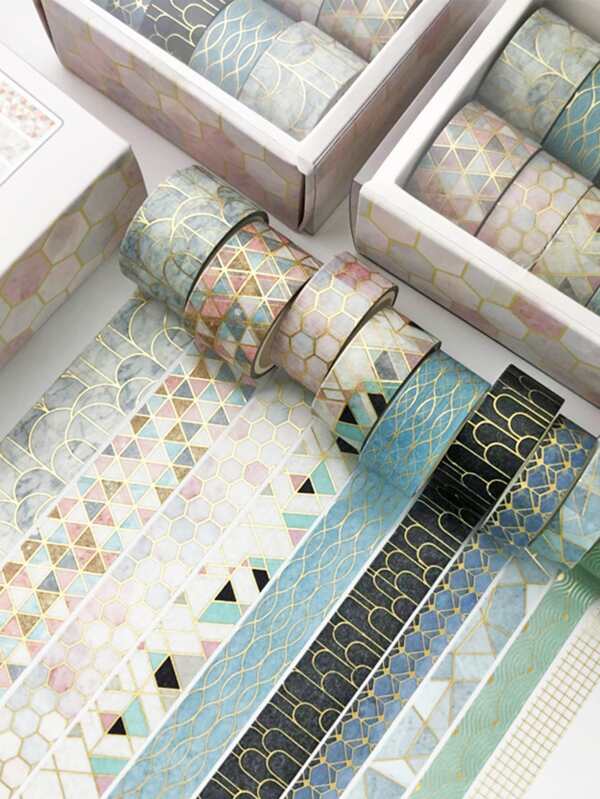 10rolls Geometric Pattern DIY Tape