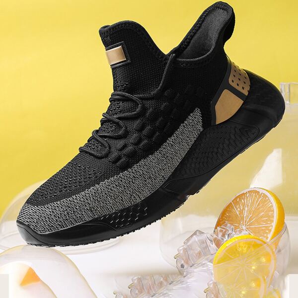 

Men Lace-up Front Low Top Sneakers, Black