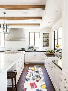 1 pieza alfombra de cocina con estampado de alimento - Multicolor - Ver 3