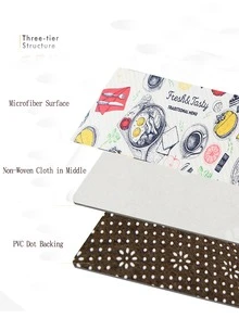 1 pieza alfombra de cocina con estampado de alimento - Multicolor - Ver 4