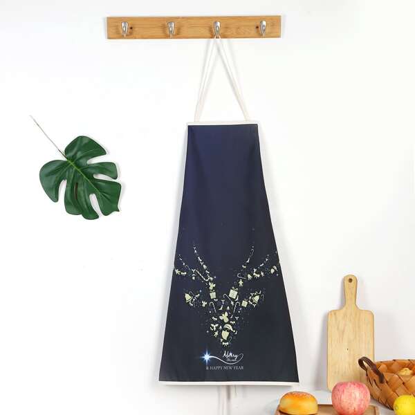 

Christmas Pattern Apron, Blue