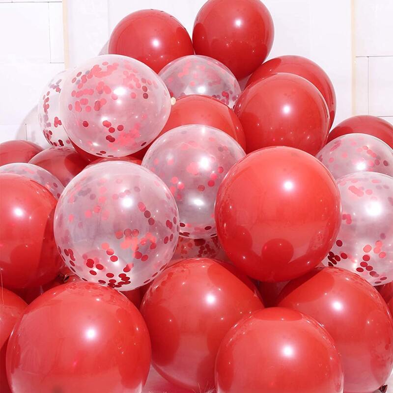 

Random 20pcs Confetti Decorative Balloon Set, Red