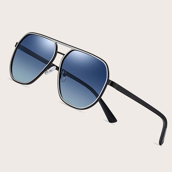 

Men Top Bar Aviator Sunglasses, Blue